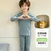 Conjunto Personalizado de Lycra y Algodón Talla Grande para Niños, Manga Larga de Otoño, Pantalones, Pijama para Niños y Niñas, Ropa de Casa, Otoño Invierno