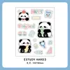 Pegatinas infantiles de dibujos animados, lindo panda, pegatinas impermeables para estudiantes de primaria, decoración de diario DIY, material de patrones, pegatinas para vasos de agua