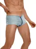 14007 # Estilo Nuevo Sexy Jeans Ajustados para Hombre Pantalones Cortos de Mezclilla Tiro Bajo Ultra Cortos Ropa para Mujeres Transgénero Diseño Hueco