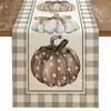 Venta Caliente Transfronteriza Camino de Mesa de Calabaza de Otoño Impresión de Alta Definición Hoja de Arce Piña Decoración de Festival Camino de Mesa Atmósfera del Hogar En Stock