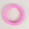 Macaron Cor Mordida Resistente Cão Spike Anel Limpeza Dental TPR Cão Brinquedo Interativo Pet Toy One-Piece Cabelo