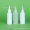 Garrafa de plástico transparente de 60ml, garrafa de boca pontiaguda de 60ml, garrafa de pintura com areia, garrafa de revestimento, fabricante de garrafas para embalagem de líquidos