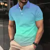 Camisa Social Masculina de Manga Curta Estampada com Gola Botão Verão Europeu e Americano 2026 Top Casual