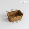 Cesta de Armazenamento Simples Trançada Cesta de Armazenamento de Lanches e Diversos de Mesa Cesta Retangular Trançada de Palha Doméstica Organizador de Cosméticos