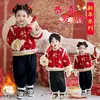Roupa de Aniversário de Inverno 2026 para Crianças Hanfu, Estilo Chinês Tradicional Festiva de Ano Novo Traje Tang Espesso para Bebês