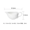 Taza de Cerámica Blanca Pura para Salsa de Bistec Taza de Leche Cucharita de Leche Jarra de Leche para Café Taza de Leche para Comida Occidental Taza para Condimentos Azucarero Jarra de Leche