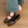 Zapatos planos estilo francés para mujer, novedad otoño 2026, zapatos Mary Jane tipo abuela, estilo elegante y suave, adecuados para combinar con faldas, zapatos de noche