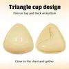 Protectores de pecho triangulares en forma de V autoadhesivos engrosados transfronterizos, insertos de sujetador push-up invisibles de doble cara