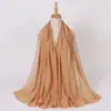 Lenço de Chiffon Bolha Liso Colorido Transfronteiriço Lenço de Cabeça Malaio Lenço de Gaze Étnica Hui Indonésia Hijab