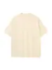 Algodón Peinado 230g Peso Pesado Color Sólido Cuello Redondo Manga Corta Camiseta Lisa Camiseta Off-Shoulder Camiseta Básica Camiseta Oversize