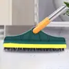 Cepillo de Limpieza para Piso de Baño con Mango Largo Personalizado Cepillo Rascador Dos en Uno de Cerdas Duras Limpiador de Juntas Cepillo de Limpieza para Baño