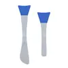 Brocha de Silicona para Mascarilla Doble Cara Brocha para Mascarilla de Barro Aplicador Especial para Salón de Belleza Herramienta Portátil Raspador Facial de Limpieza Pala