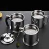 Venta al por mayor de fábrica olla de aceite de acero inoxidable 304 para uso doméstico, hotel, cocina, filtro, filtro de residuos de aceite, olla de aceite, taza de retorno de aceite, tanque de almacenamiento