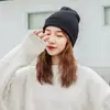 Gorro de Tricô Liso Cor Sólida para Homens e Mulheres, Gorro Quente de Lã para Outono e Inverno, Topo Arredondado Sem Aba, Envio Direto da Fábrica