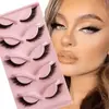 5 pares de cílios postiços Estilo natural, olhos aumentados, cílios alongados e volumosos estilo gatinho, efeito fada raposa, reutilizáveis, um item essencial para pessoas preguiçosas