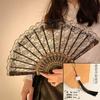 Abanico de Bambú Verde de Alta Calidad Estilo Antiguo Chino Abanico Plegable para Danza Regalo para Mujer Hanfu Cheongsam Abanico Plegable de Verano