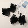 Accesorios para el cabello hechos a mano con borla de pedrería de pluma de temperamento suave francés, lazo, accesorios accesorios accesorios