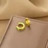 Pendientes de Aro Nuevos Estilo Coreano Simples Transfronterizos para Mujer 2 Pendientes Pequeños Exquisitos Elegantes Versátiles Pendientes Joyería