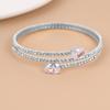 Europa e Estados Unidos joias da moda mais vendidas personalidade simples diamante brilhante multi-fileiras strass amor pulseira aberta pulseira feminina atacado