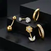 Recomendación Transfronteriza: Anillos Quirúrgicos de Acero Inoxidable para Ombligo, Conjuntos de Moda de Anillos para Ombligo, Proveedores de Joyería para Piercings Corporales
