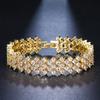 Elmosha comercio electrónico transfronterizo moda nuevo pulsera diseño de nicho lleno de circonita diamante joyería para mujer venta al por mayor
