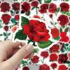 60 Adesivos de Rosa Florais de Nicho Flores Frescas Criativas Capa de Celular Decoração de Flores para Desktop Adesivos à Prova d'Água