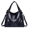 Bolsa feminina da moda, bolsa de ombro de grande capacidade, bolsa transversal e bolsa tote para mulheres de meia-idade e idosas, feita de couro de ovelha macio, design moderno