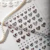 Cyansea Popular Transfronteiriça Menina Quente Y2K Europeu e Americano Estampa de Leopardo Coração Cruz Estrela Adesivo Decorativo DIY Capa de Celular