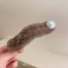 Pinza de Garra de Peluche para Mujer, Pinza Grande para el Cabello de Otoño e Invierno con un Toque de Lujo, Pinza de Tiburón Ins para Cabello Grueso, Pasador para Moño, Accesorio para el Cabello