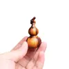 Adorno de Calabaza con Cabeza de Dragón de Madera de Melocotonero Golpeada por el Rayo para Manipular, Pieza de Mano de Calabaza con Cabeza de Dragón del Zodiaco del Año del Dragón para la Fortuna y la Prosperidad