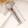 Horquilla de metal con forma de pico de pato, de 6 cm, con puntos de colores y ondas, con clip lateral, para flequillo, estilo extranjero, hecha a mano.