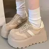 Zapatos casuales y de moda con suela gruesa, que aumentan la altura, duraderos y cómodos, nuevo estilo 2026, zapatos de plataforma con suela gruesa para mujer, sencillos y cómodos