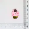 Bolsa de Expressão de Coelho Rosa de Desenho Animado Caseira, Adesivo para Capa de Celular, Acessórios de Resina, Pente de Cabelo, Joias DIY