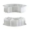 Casa de Natal Escandinava DIY Papoula Fileira Meia-Lua Casa de Gesso Castiçal Recipiente para Velas Enfeites Molde de Silicone