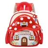 Nova mochila infantil, design de desenho animado de cogumelo, adequada para jardim de infância, casual e fofa, grande capacidade, para bebês, estilo transfronteiriço