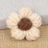 Lindo y Dulce Flor Puff Hecha a Mano Lana Crochet Pequeño Broche de Flor Flor Decorativa para Ropa Decoración para Bufanda Sombrero