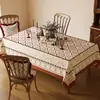 Mantel Estilo Americano, Impermeable, Resistente al Aceite, No Requiere Lavado, Lujo Ligero, Tacto de Alta Gama, Salvamanteles Resistente al Calor, Mantel para Mesa de Café con Atmósfera Vintage