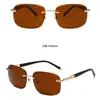 Gafas de Sol para Mujer, Gama Alta, Gafas de Sol Anti-UV, Estilo de Comercio Electrónico Transfronterizo, Sin Marco, Corte de Borde, Gafas de Sol de Sombra a la Moda g