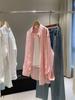 Camisa de Lino Blanco Francés para Mujer Primavera y Verano Delgada Holgada Elegante Estilo Old Money de Alta Gama Camisa de Algodón Lino Top Protector Solar