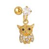Brincos de pingente de personalidade simples de moda europeia e americana transfronteiriça, novos brincos com micro-incrustação de zircônia, pequenos ossos de orelha de animais, joias para piercing de unha