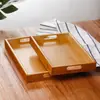 Bandeja para productos de salón de belleza, bandeja de madera, bandeja de frutas de bambú, bandeja de té de bambú, bandeja rectangular para mezclar aceites esenciales
