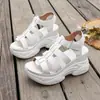 Sandalias de Plataforma Casuales Cómodas de Suela Suave para Mujer, Talla Grande, con Cierre de Velcro, Talla Única para Todos, Novedad Verano 2026, Comercio Exterior