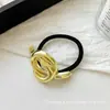 Minimalista e legal liga geométrica laço elástico novo estiloso prendedor de cabelo versátil corda de cabelo vintage elegante faixa de cabeça