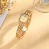 Dropshipping Transfronteiriço de Relógios Quadrados com Cravação de Diamantes para Mulheres, Aço Inoxidável, da Fábrica Fonte do Aliexpress, Atacado de Fornecimento de Xiwu