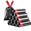 Bolsa de Basura con Cordón Doméstica Engrosada Bolso Asequible Negro Chaleco Material de Bolsa de Plástico Bolsa de Material Tamaño Extra Grande No Ensucia las Manos