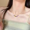 Colar de pérolas de nicho barroco feminino, sexy, elegante, suéter, corrente, design, pingente de coração, acessórios versáteis