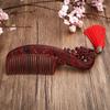Peine de Sándalo Chengxiang de Dragón y Fénix Par Peine Femenino Celebración de Boda Dote Caja de Regalo Set de Peines de Madera Peine de Caoba China