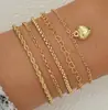Nuevo Pulsera de Oro de 14K Estilo Ins de Amazon Pulsera de Zirconia Cadena de Perlas Millet Pulsera de Tres Piezas Tendencia Elegante