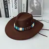Roupa de Viagem para Campos de Grama para Fotos Chapéu de Cowboy Ocidental Chapéu de Palha com Proteção Solar de Verão Estilo Étnico Chapéu de Cavaleiro