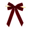 Terciopelo Navideño Doble Capa Cuatro Orejas Alambre para Atar Nudo de Lazo Atmósfera Festiva Decoración de Caja de Regalo Nudo de Lazo Adorno para Árbol de Navidad